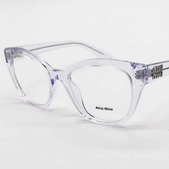 NEW MIU MIU EYEGLASSES, MIU MIU WOMEN TRANSPARENT CAT EYE MU05XV 15Z1O1 - Picture 6 of 9